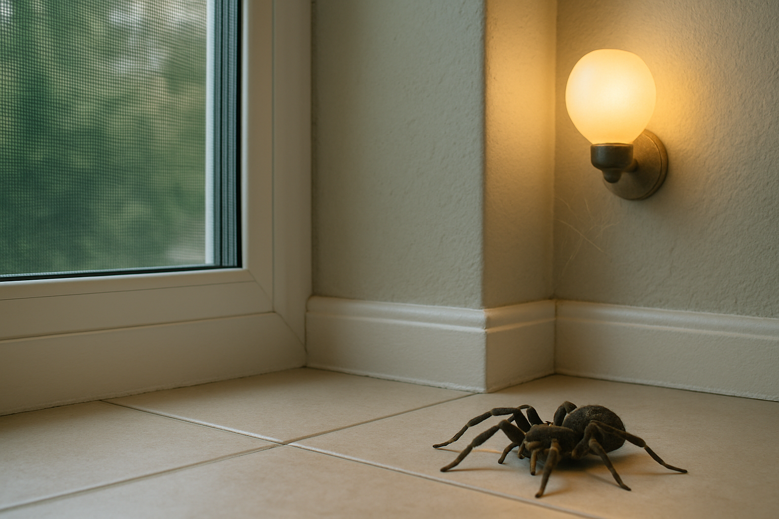 Imagen de una araña sobre una superficie, destacando sus detalles y estructura corporal, utilizada en un artículo sobre control de plagas o arañas en el hogar.