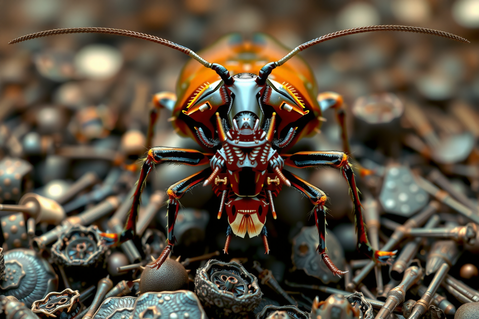 Cucaracha grande americana sobre el suelo de una cocina, con cuerpo alargado y antenas visibles.