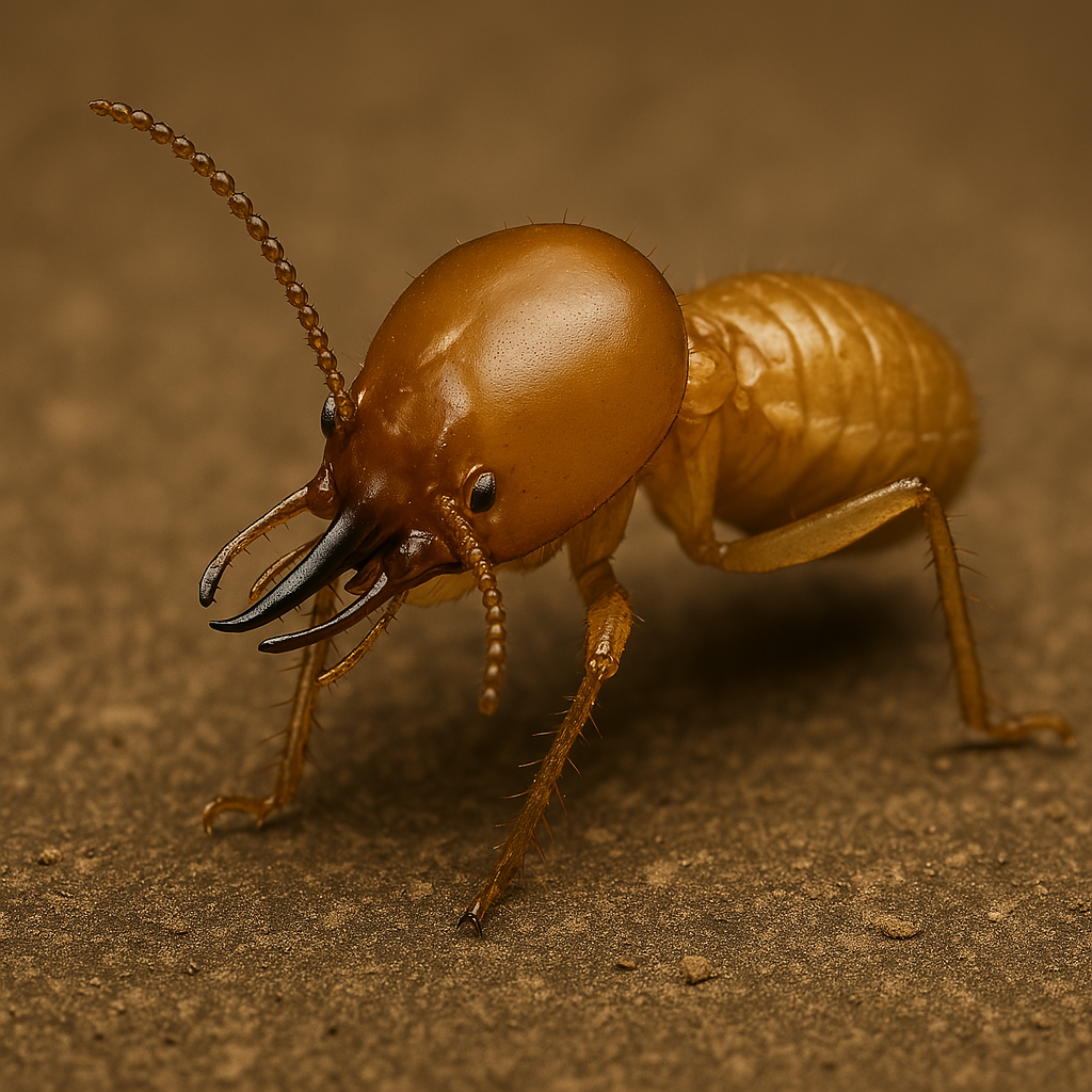 Termita vista de cerca mostrando detalles del insecto