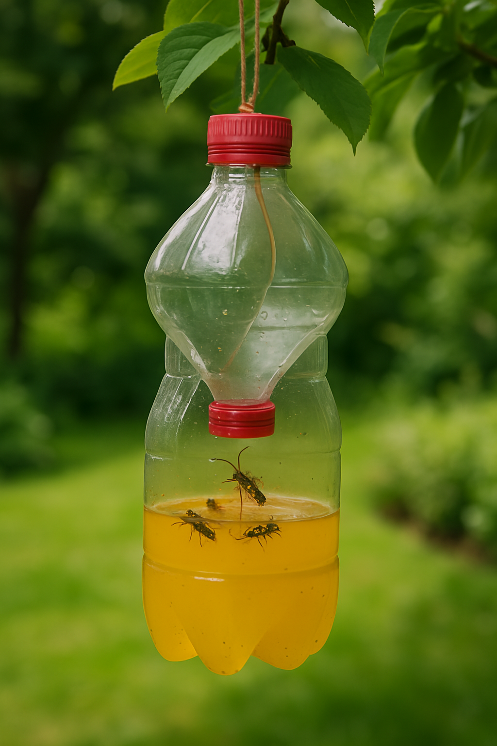 Trampa casera para avispas con botella