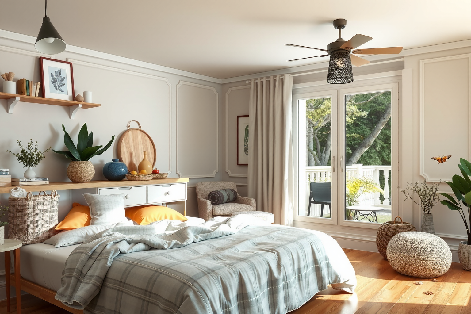 Habitación limpia y protegida de moscas