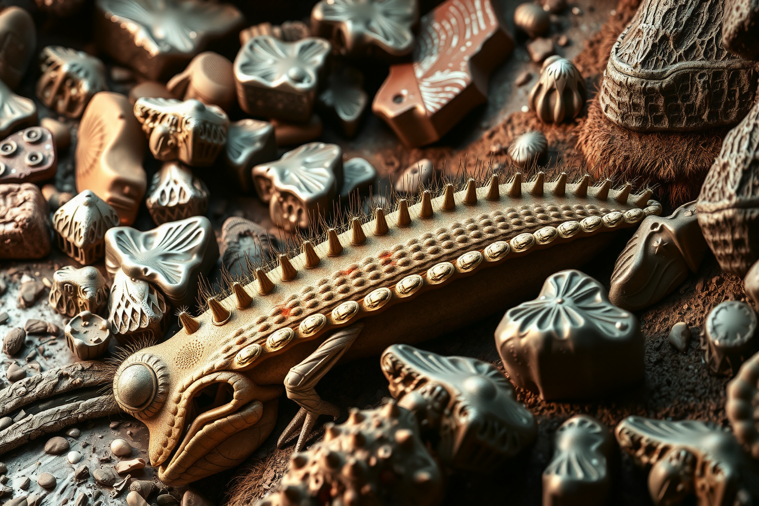 Topo mexicano sobre tierra húmeda, mostrando su pelaje oscuro y patas delanteras adaptadas para excavar.