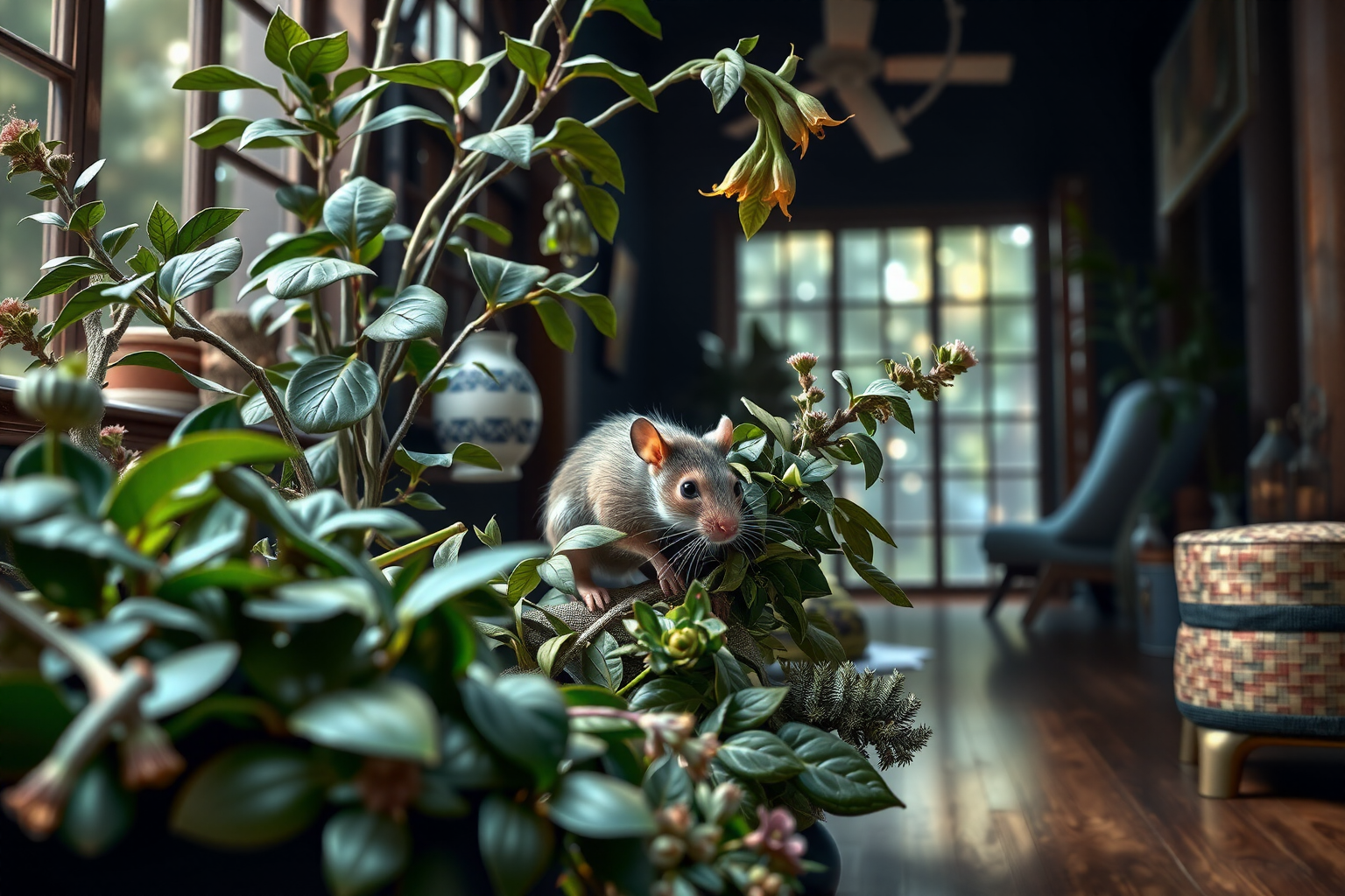 Ratas dentro de una vivienda