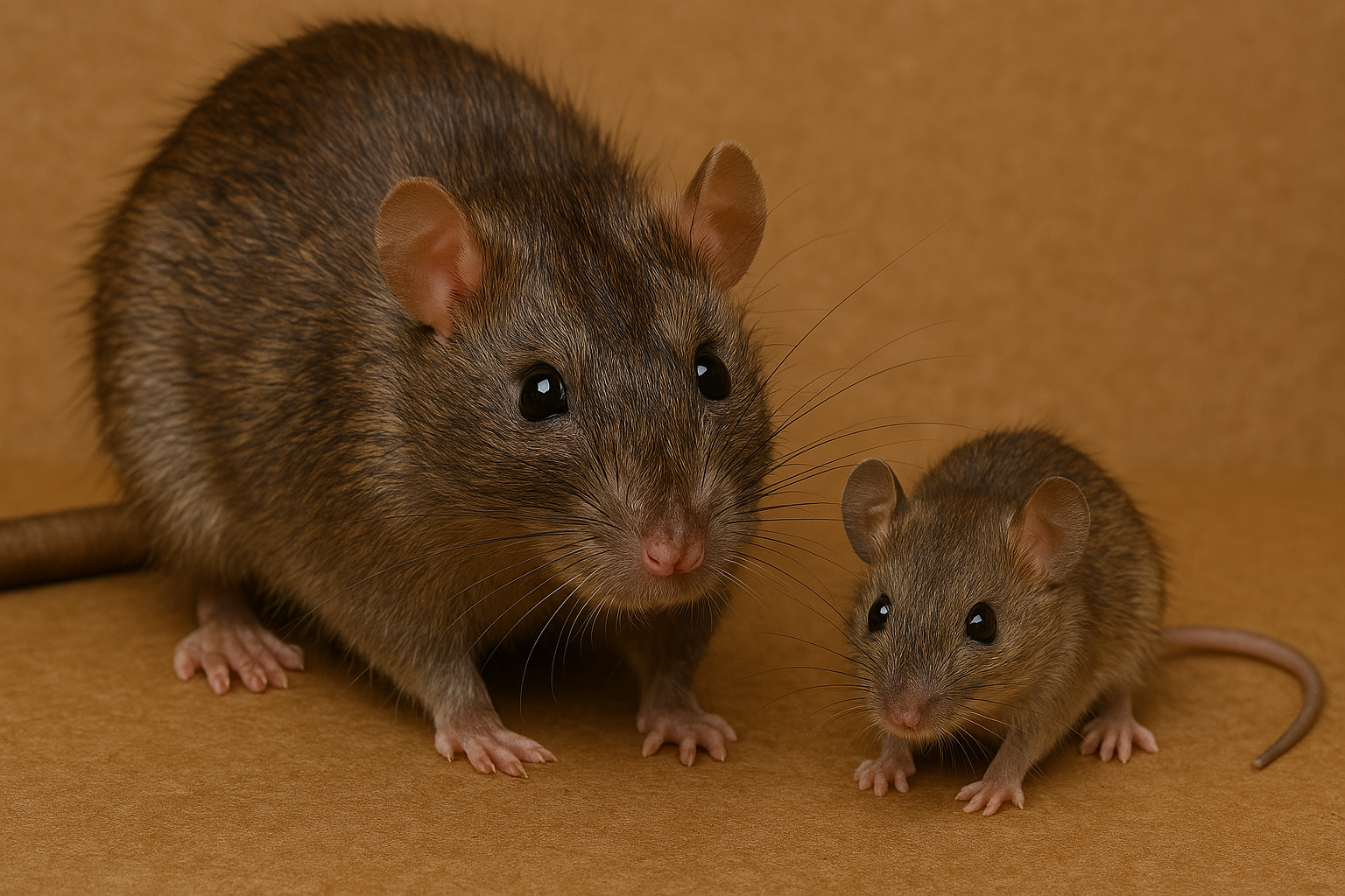Comparativa entre rata y ratón para detectar plagas en casa